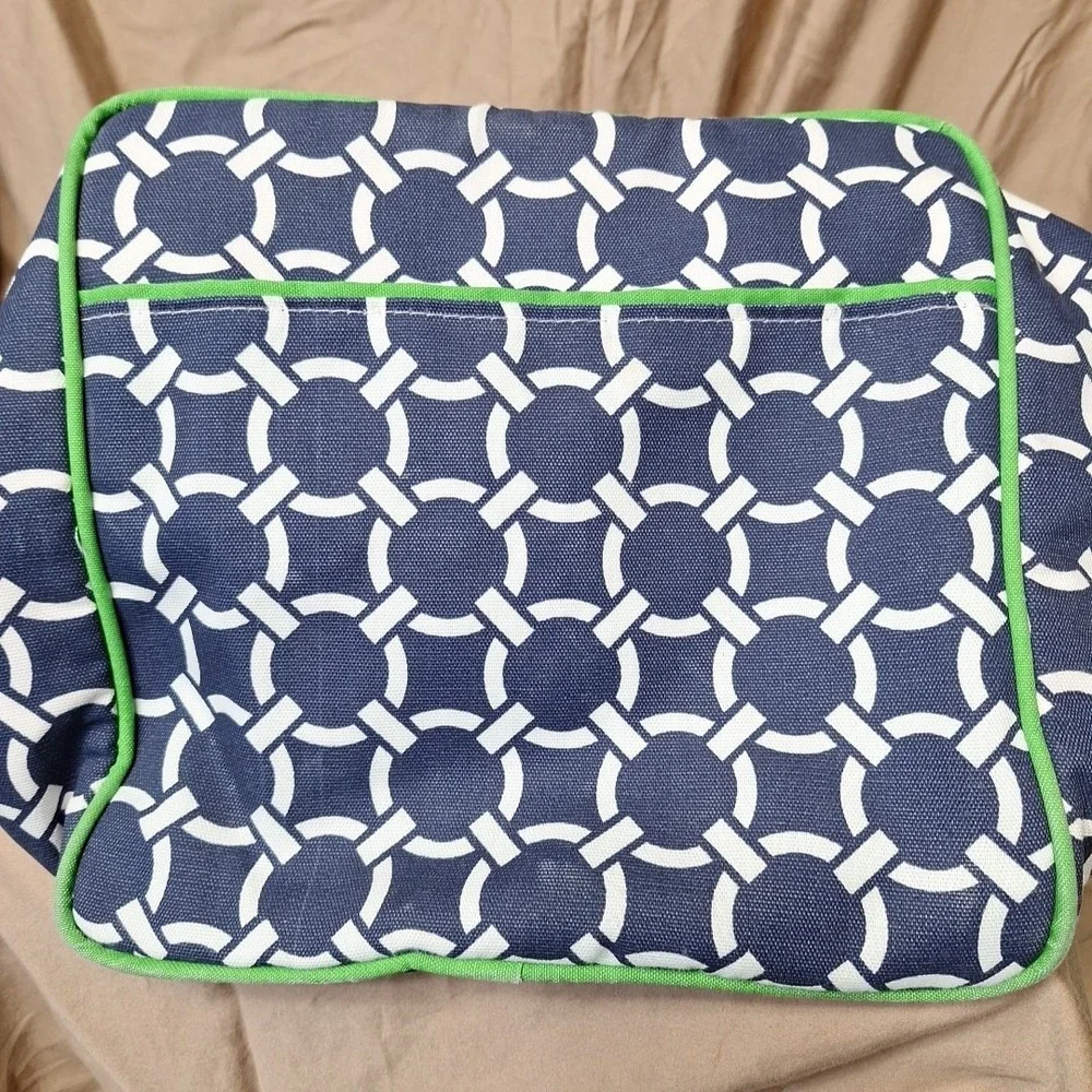 Ame & LuLu Weekender XL Duffle Green Blue White Extra‎ Large Travel Tote Beach